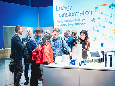 Under the motto “Highlight Solutions from TDK for Multiple Energy Conversion” we showcased new and existing solutions for the energy transition.