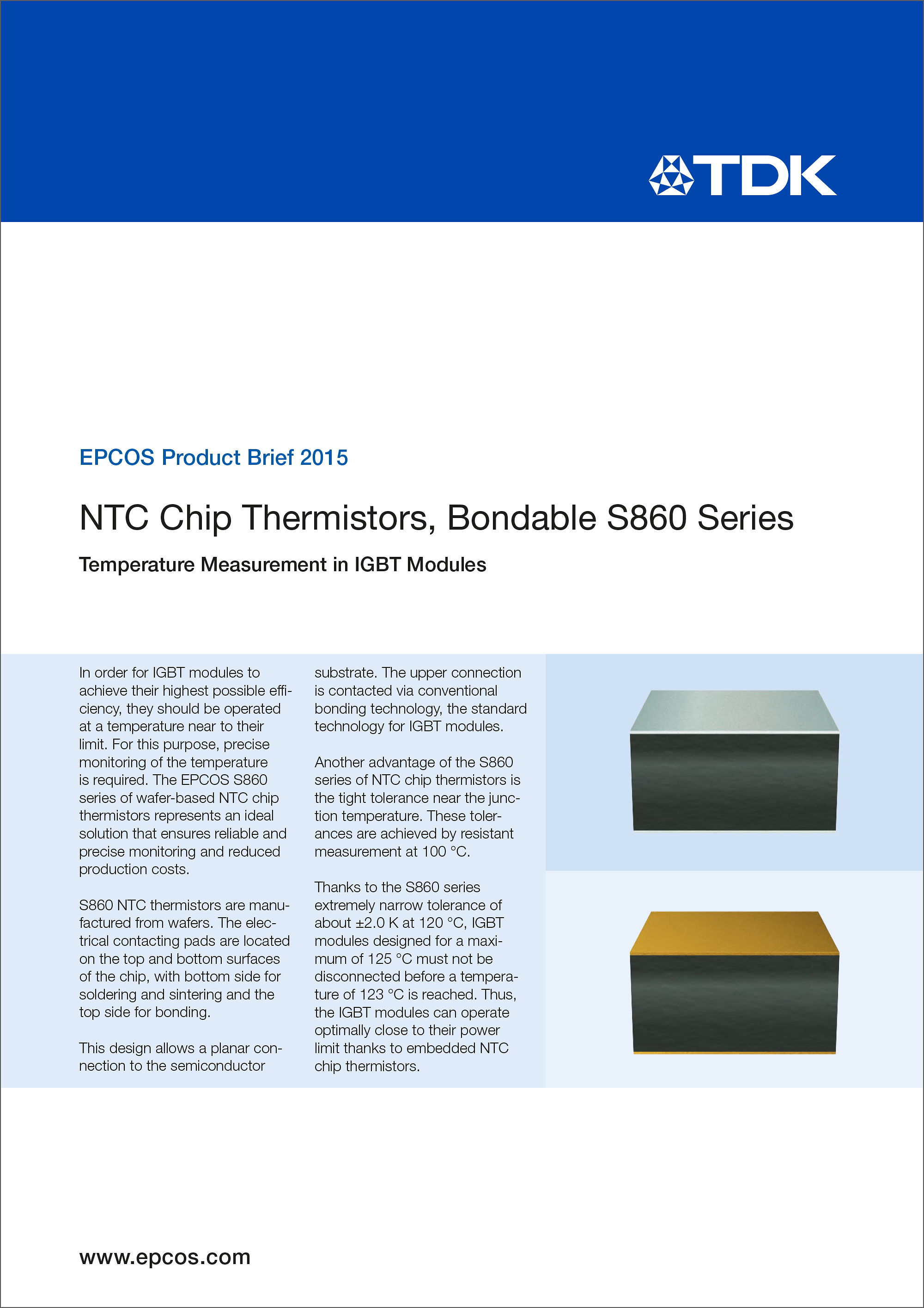  NTC Chip Thermistors S860 PB
