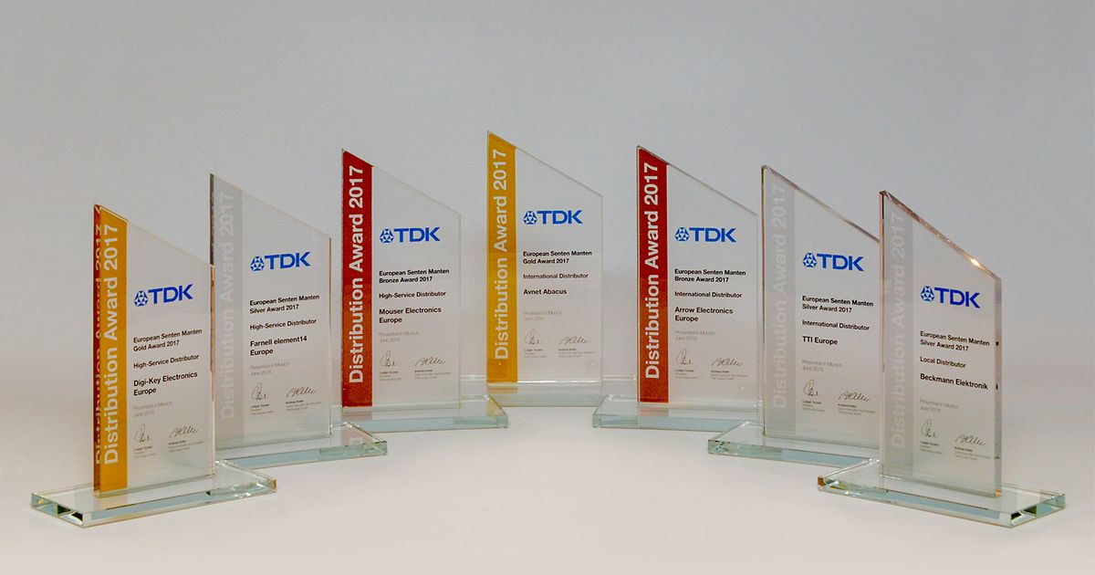 TDK würdigt Distributionspartner in Europa TDK Electronics TDK Europe