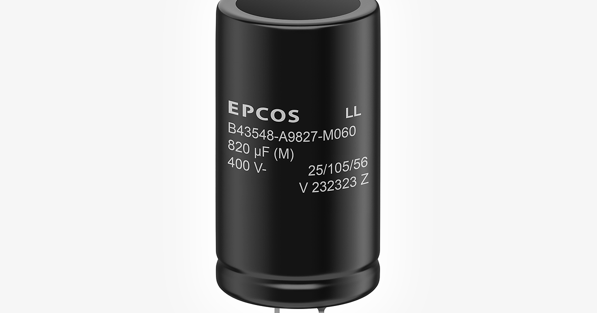 アルミ電解コンデンサ:優れたリプル電流耐量を持つ、新しいスナップ