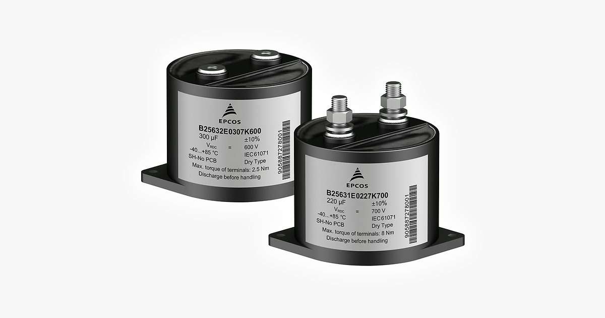 New DC link capacitors with exceptionally low ESL TDK Electronics