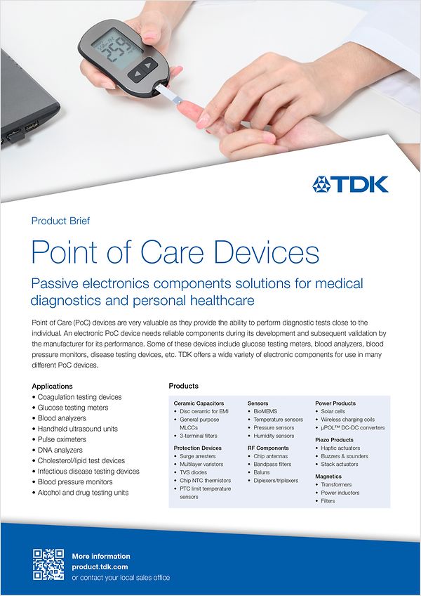 Product brief Point of Care Devices TDK Electronics TDK Europe